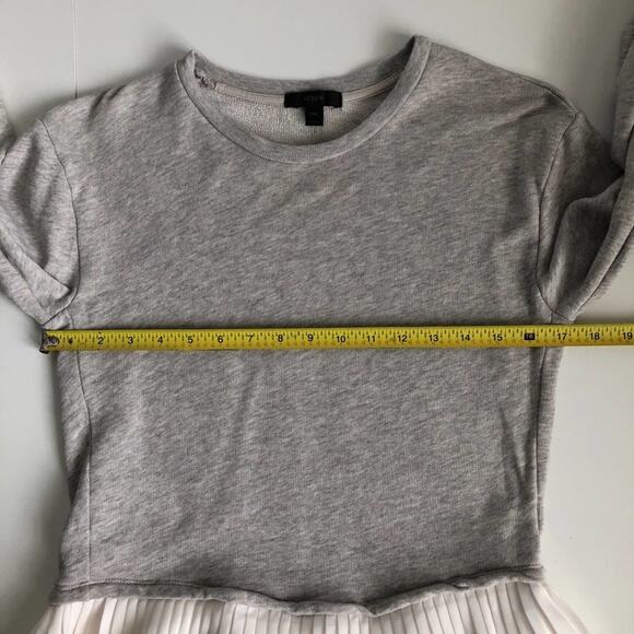 J. Crew Ruffle Hem Sweater XXS Grey / Cream - Picture 10 of 11
